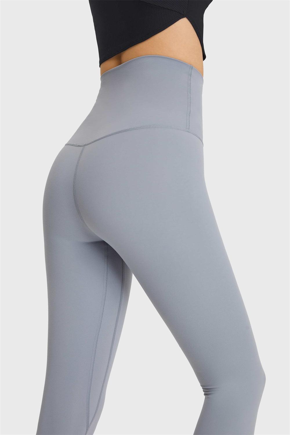 Feel Like Skin Elastic Waistband Yoga Leggings BLUE ZONE PLANET