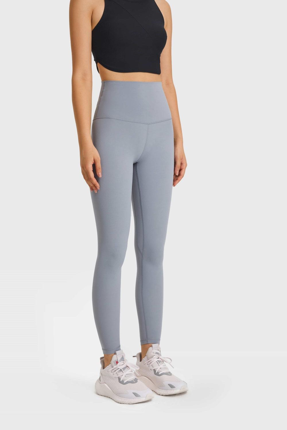 Feel Like Skin Elastic Waistband Yoga Leggings BLUE ZONE PLANET