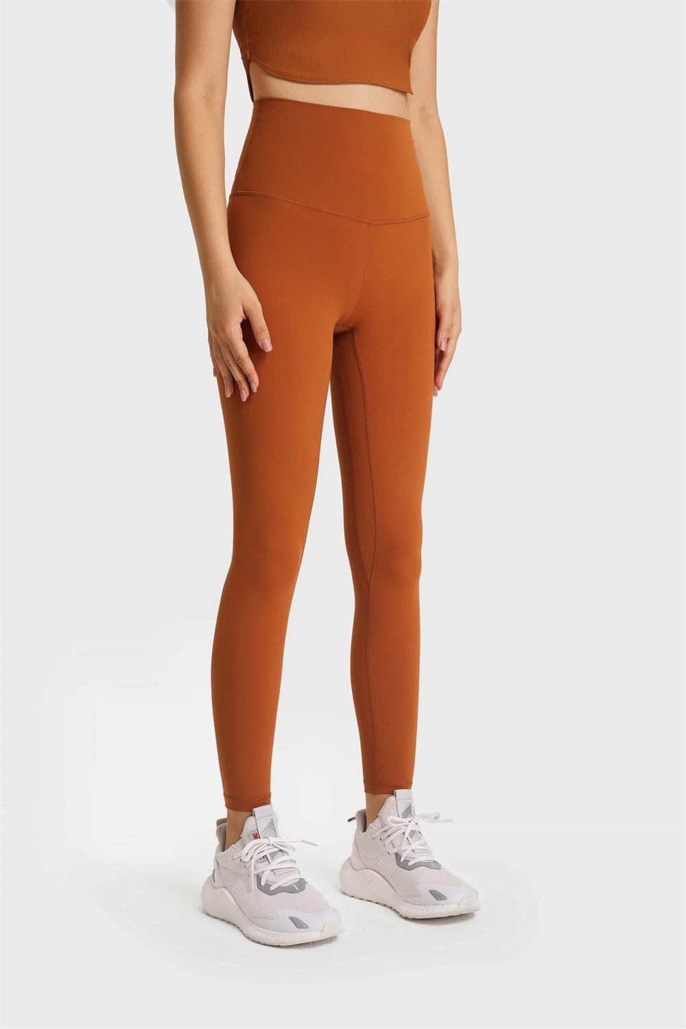 Feel Like Skin Elastic Waistband Yoga Leggings BLUE ZONE PLANET