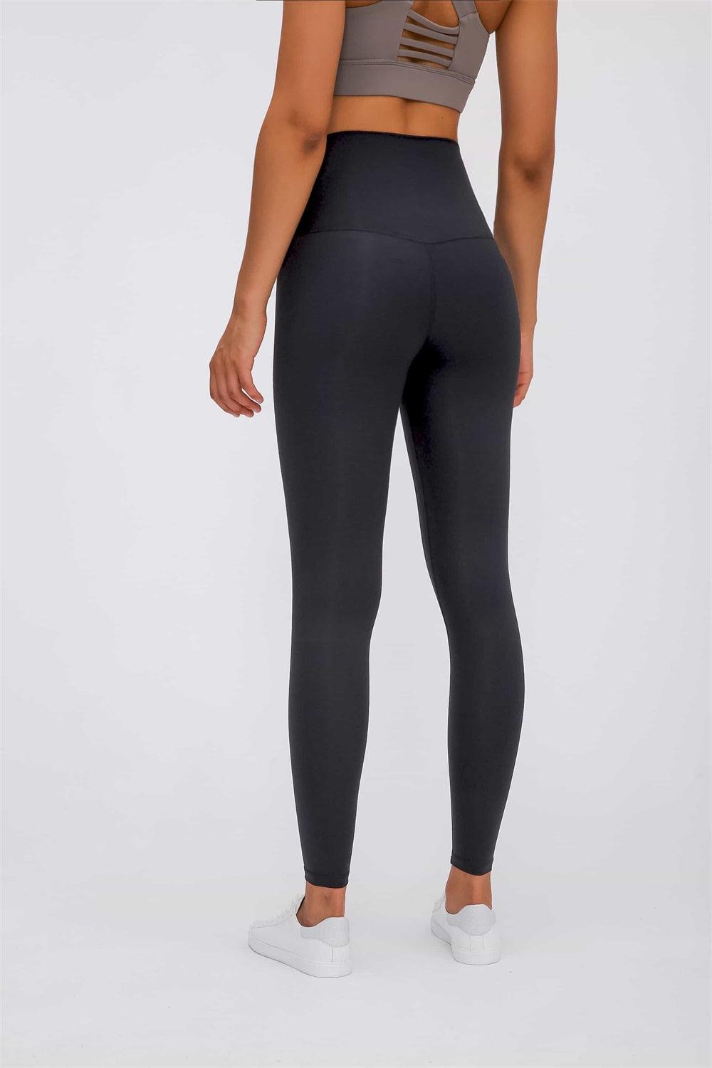 Feel Like Skin Elastic Waistband Yoga Leggings BLUE ZONE PLANET
