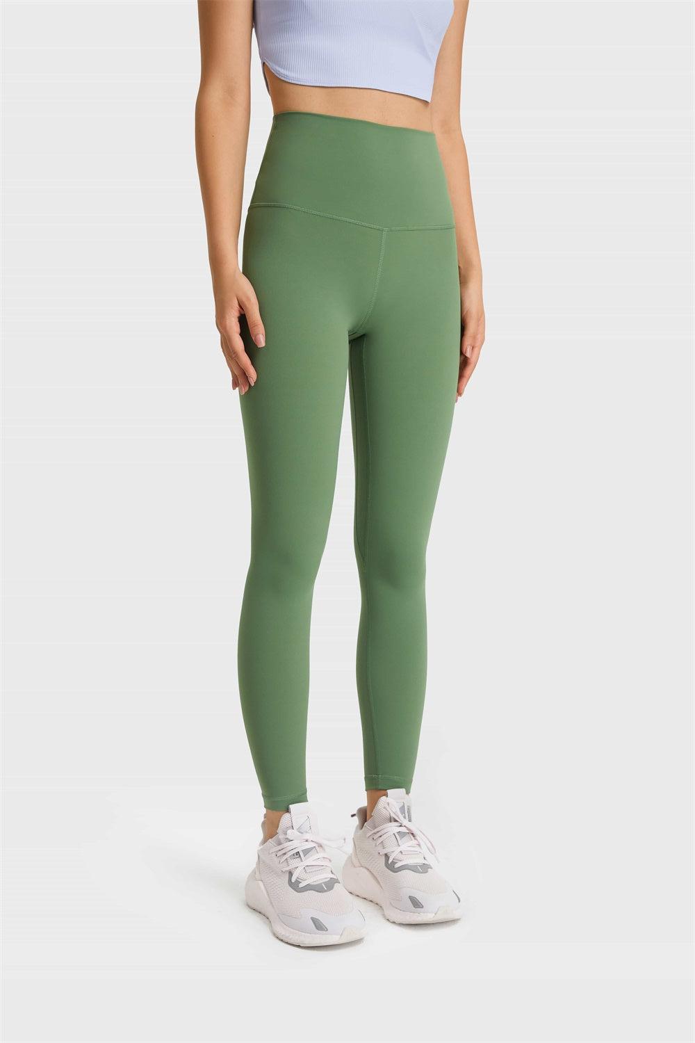 Feel Like Skin Elastic Waistband Yoga Leggings BLUE ZONE PLANET