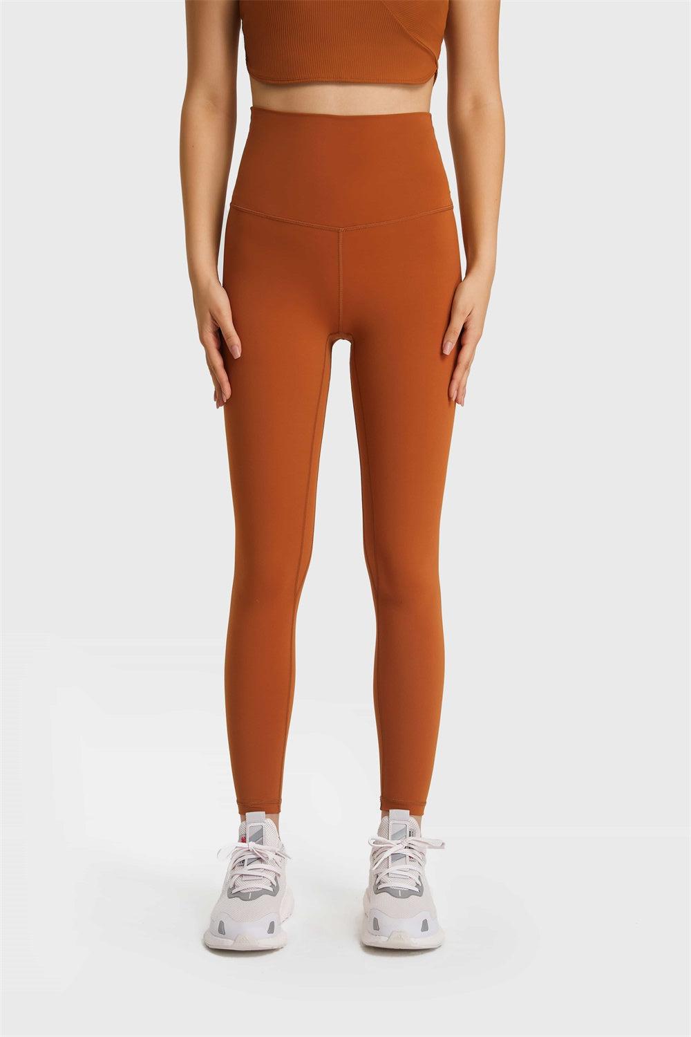 Feel Like Skin Elastic Waistband Yoga Leggings BLUE ZONE PLANET