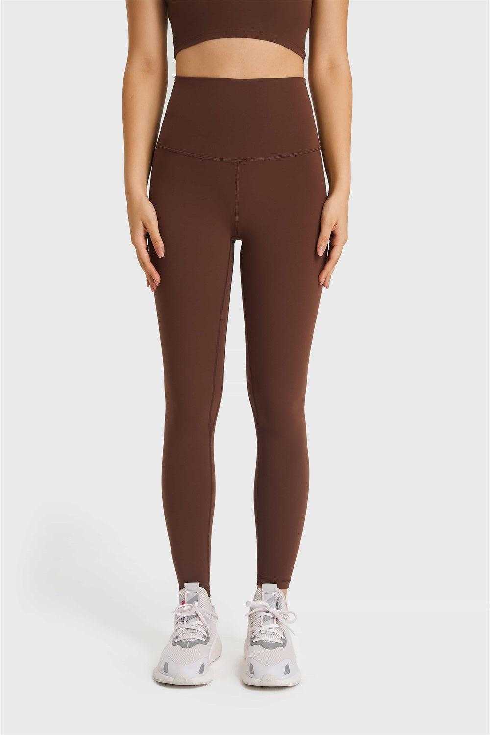 Feel Like Skin Elastic Waistband Yoga Leggings BLUE ZONE PLANET