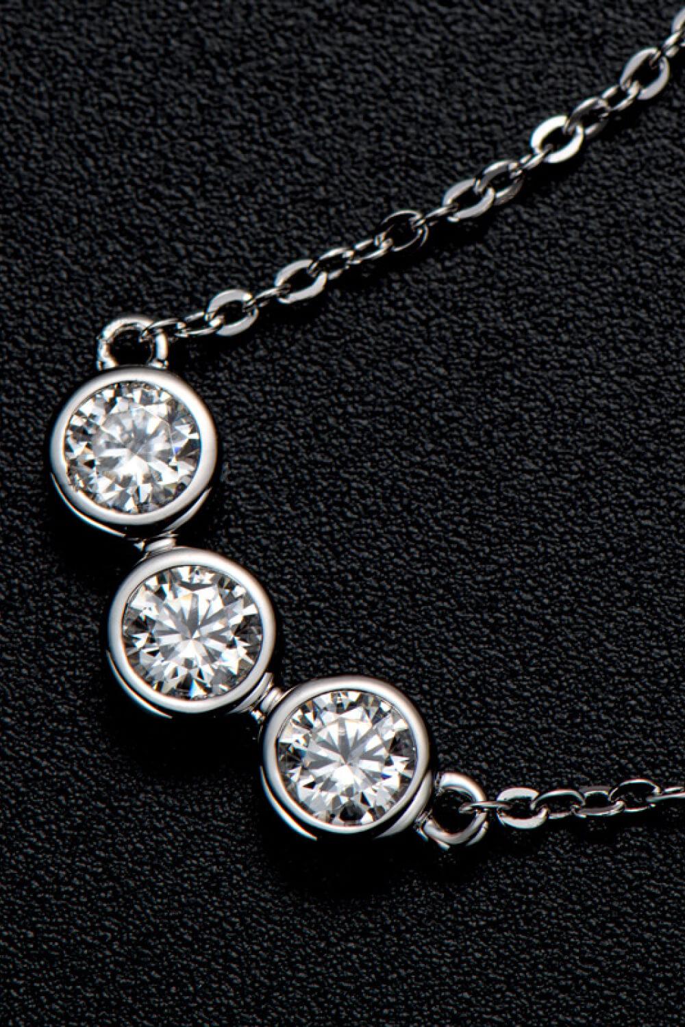 Find Your Center Moissanite Necklace BLUE ZONE PLANET