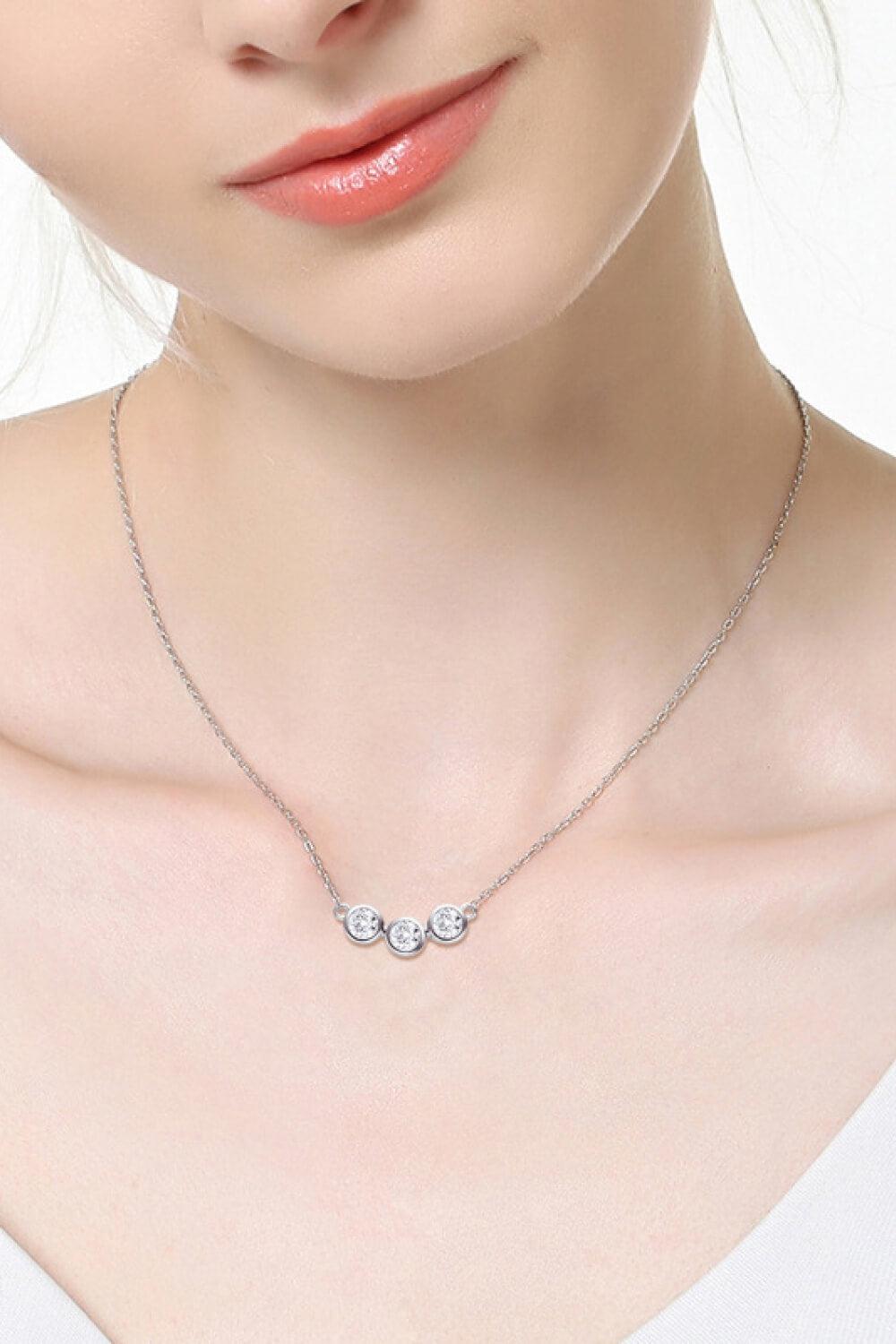 Find Your Center Moissanite Necklace BLUE ZONE PLANET