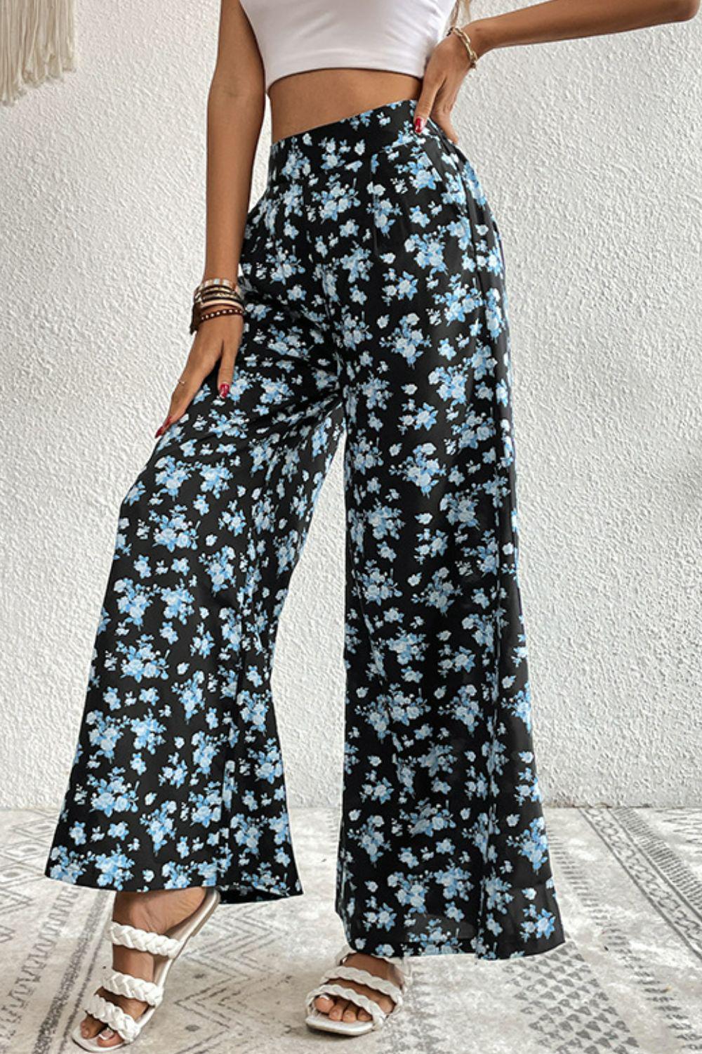 Floral Pocket Culottes BLUE ZONE PLANET