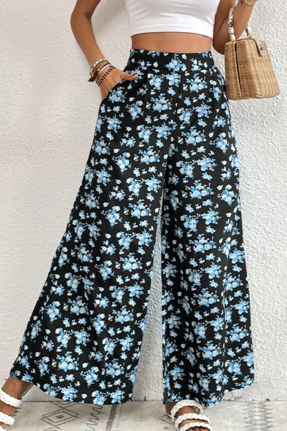 Floral Pocket Culottes BLUE ZONE PLANET