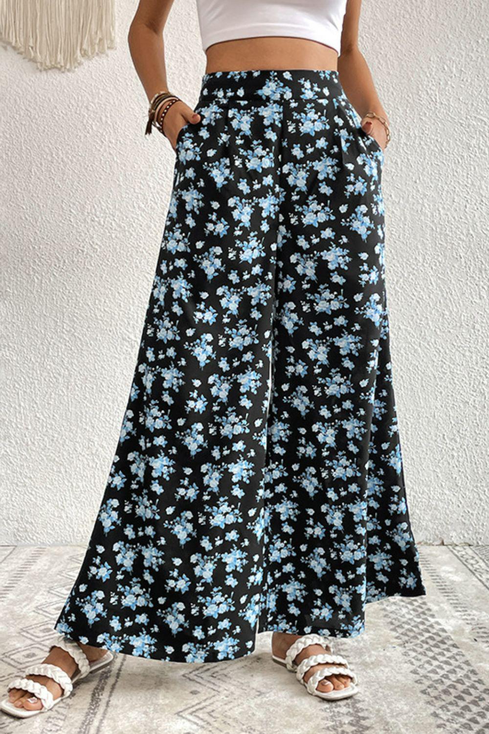 Floral Pocket Culottes BLUE ZONE PLANET