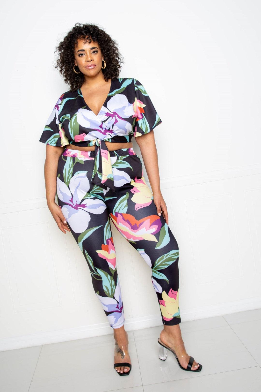 Flower Jogger & Top Set Blue Zone Planet