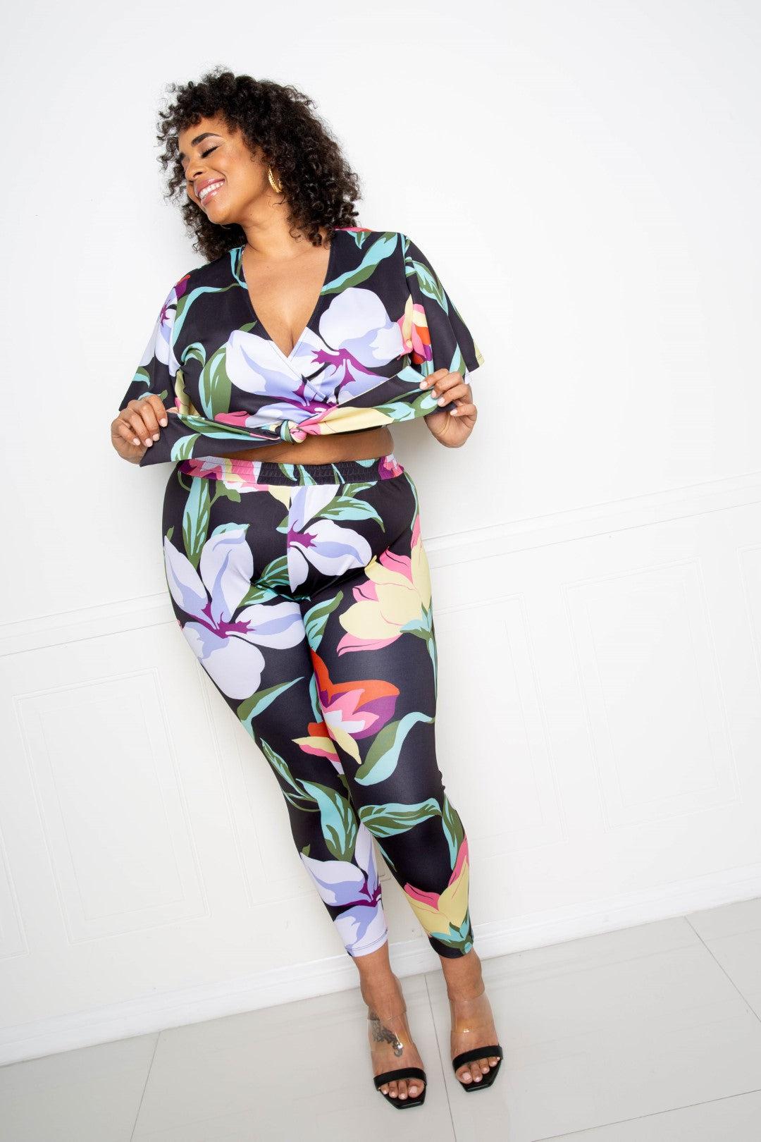 Flower Jogger & Top Set Blue Zone Planet