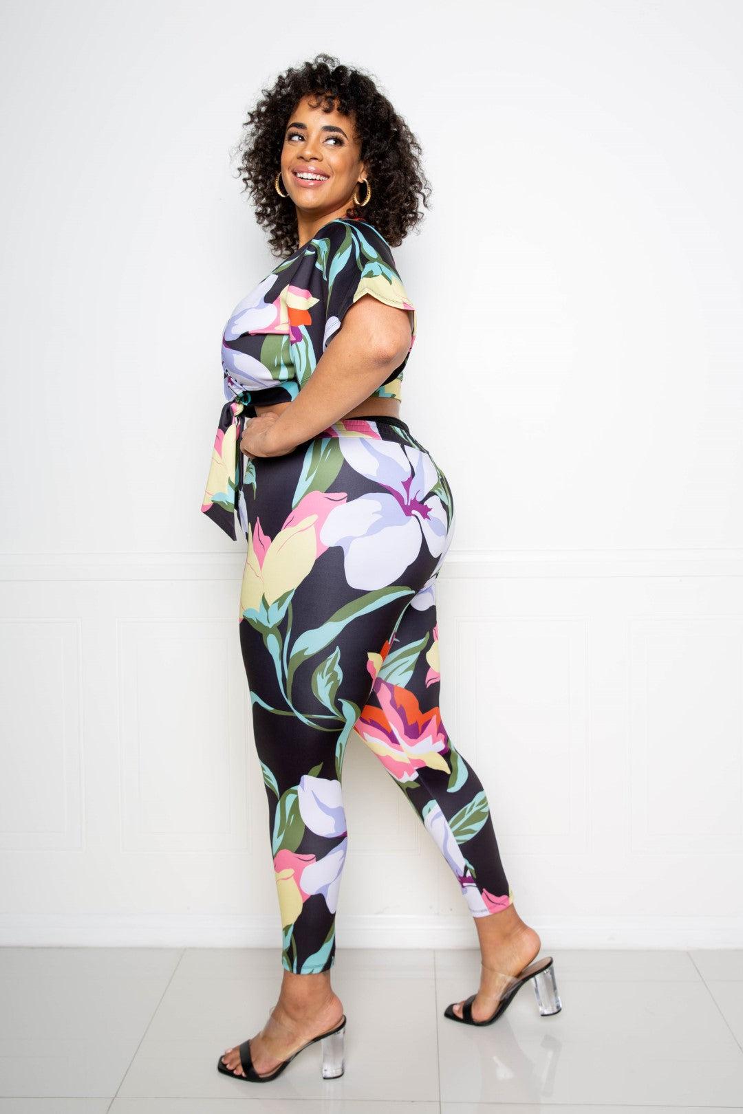 Flower Jogger & Top Set Blue Zone Planet
