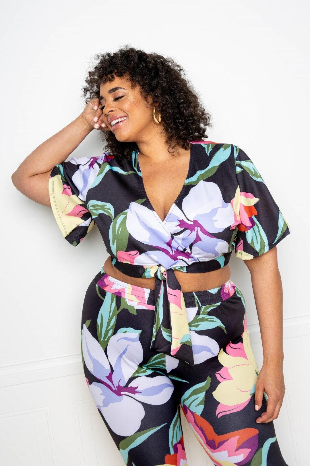 Flower Jogger & Top Set Blue Zone Planet