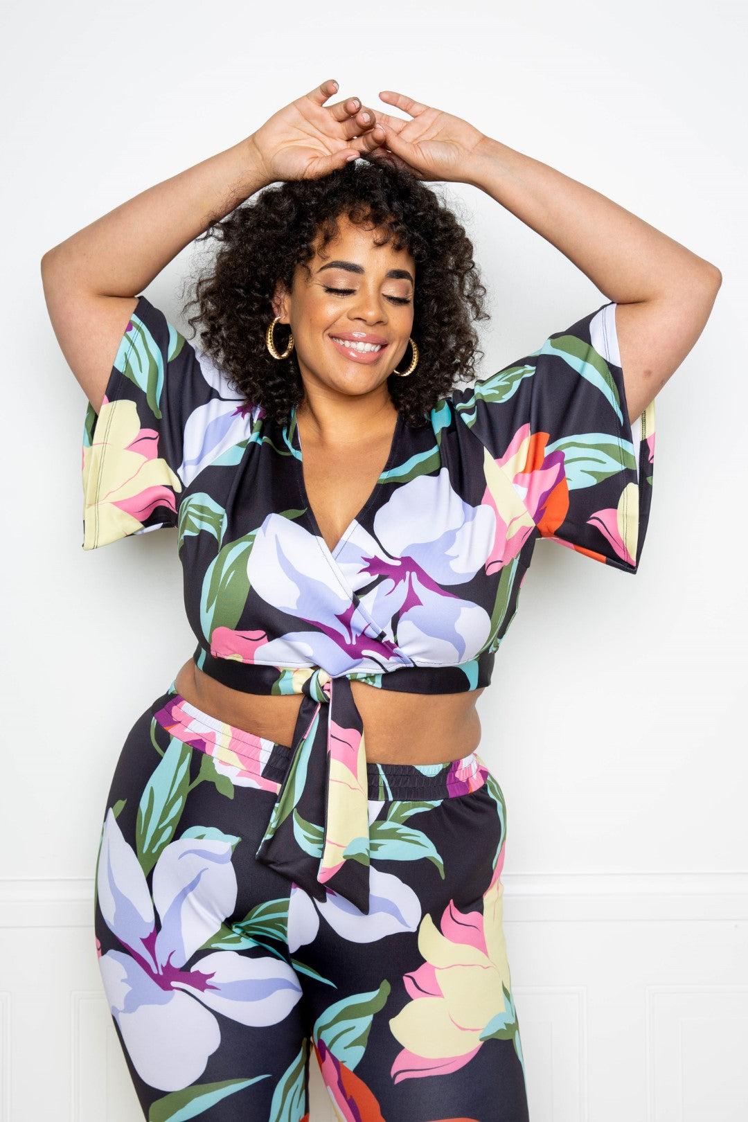 Flower Jogger & Top Set Blue Zone Planet