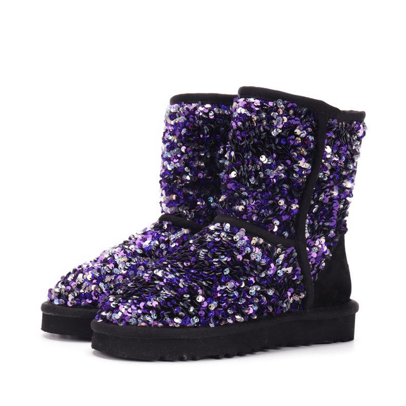 Forever Link Multicolored Sequin Snow Boots BLUE ZONE PLANET