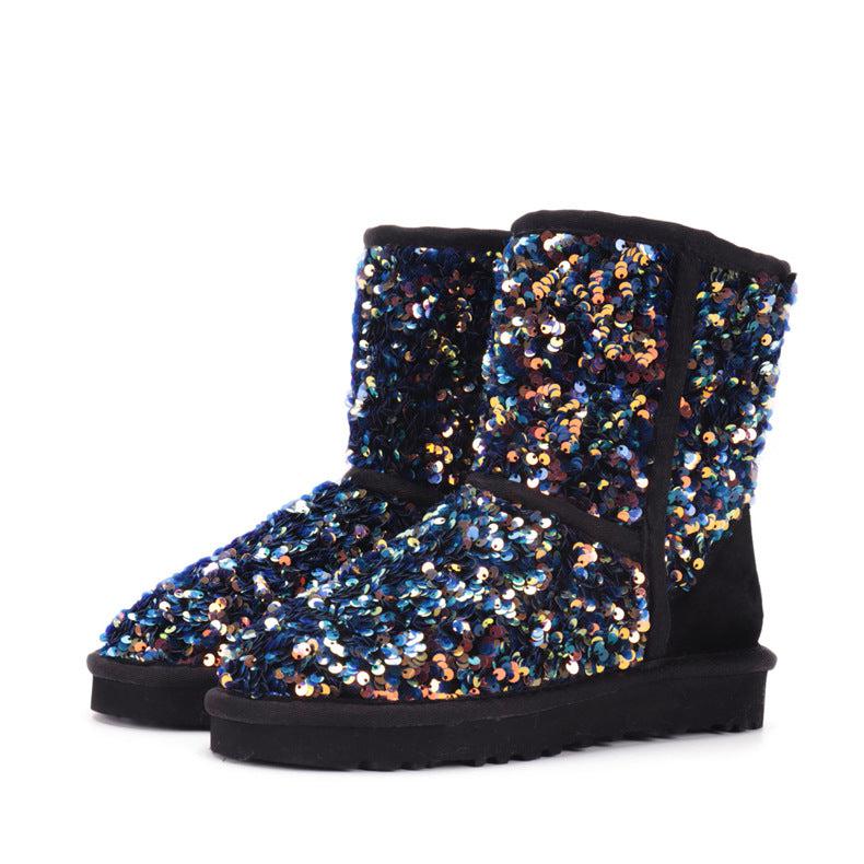 Forever Link Multicolored Sequin Snow Boots BLUE ZONE PLANET