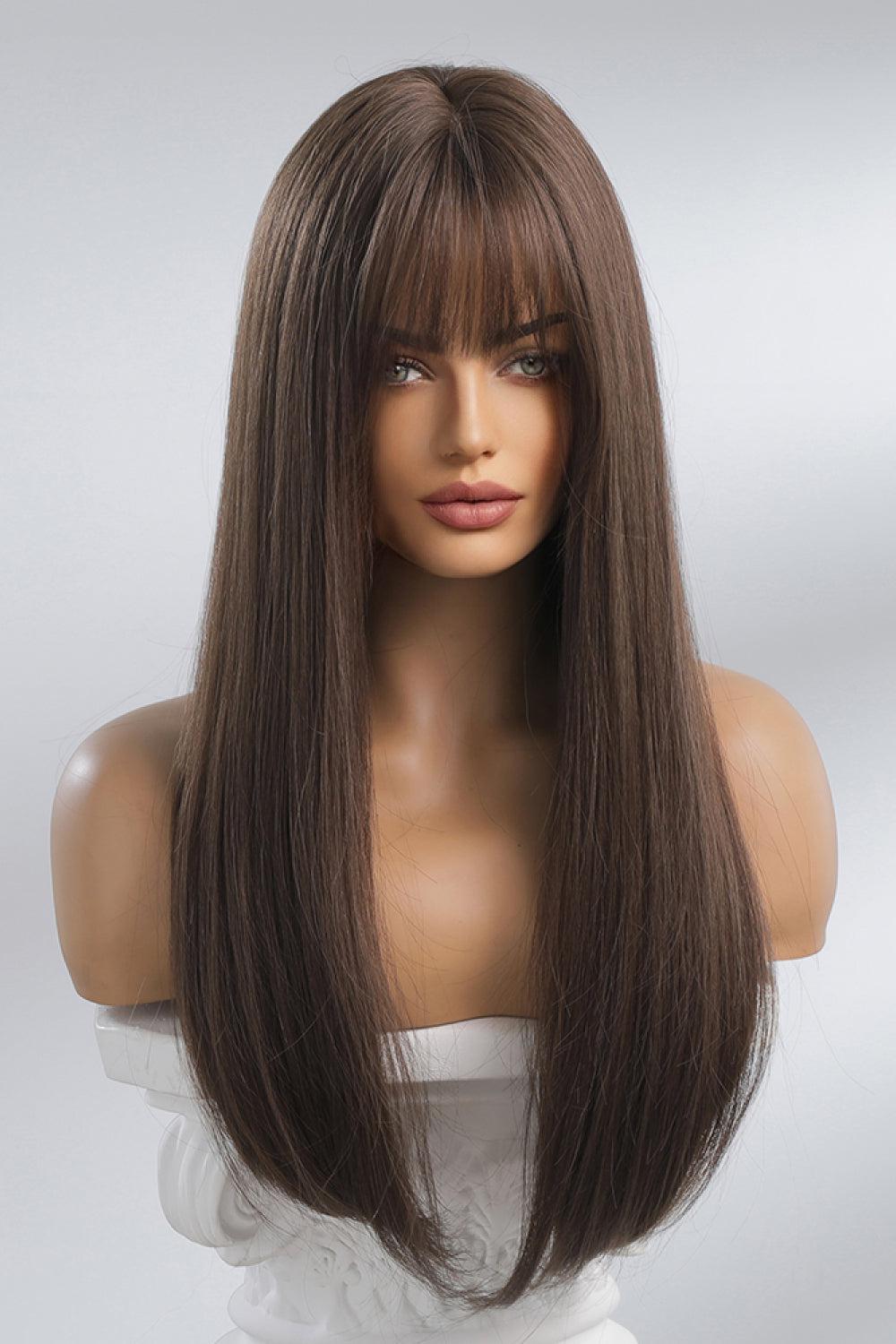 Full Machine Long Straight Synthetic Wigs 26'' BLUE ZONE PLANET