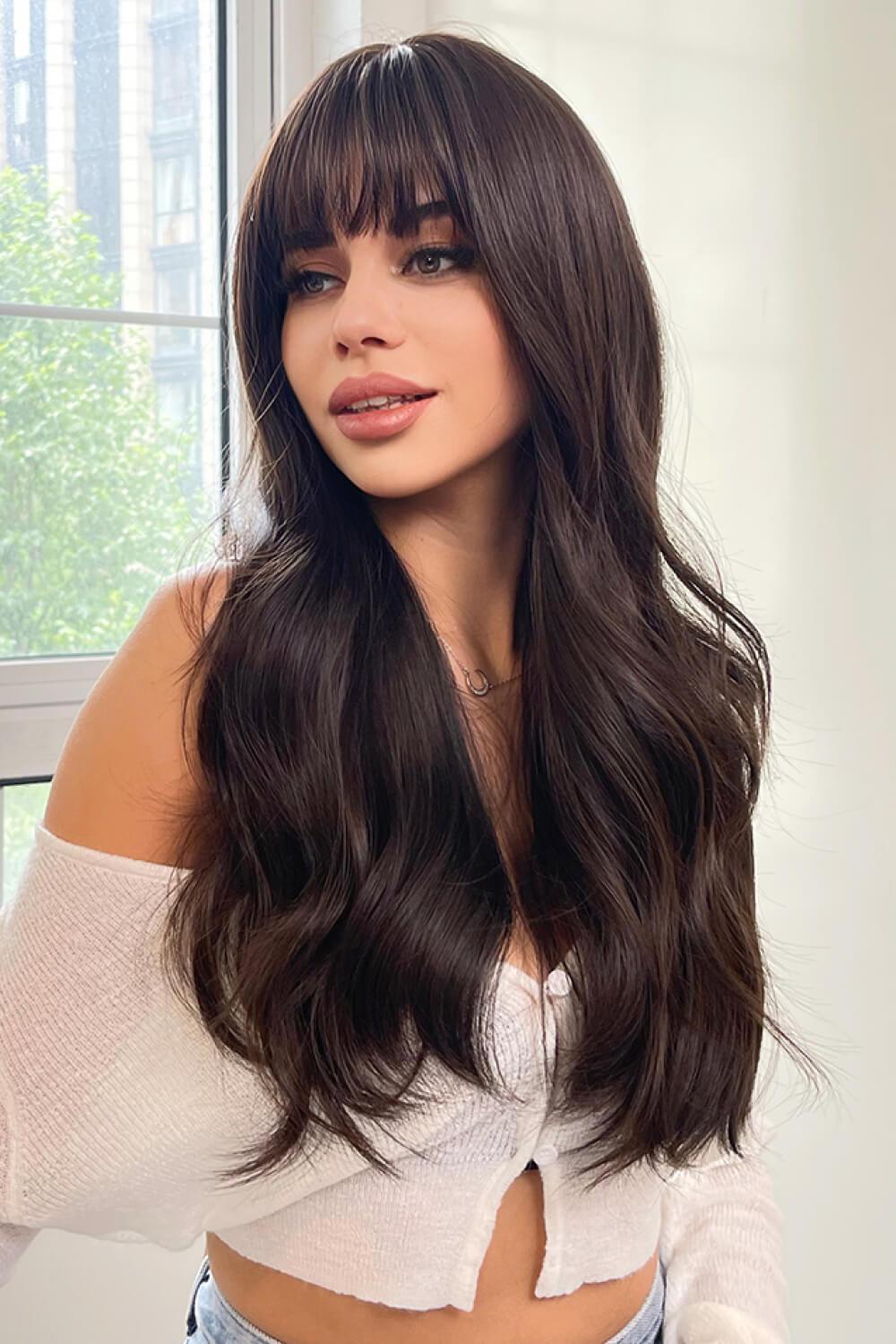 Full Machine Long Wave Synthetic Wigs 24'' BLUE ZONE PLANET