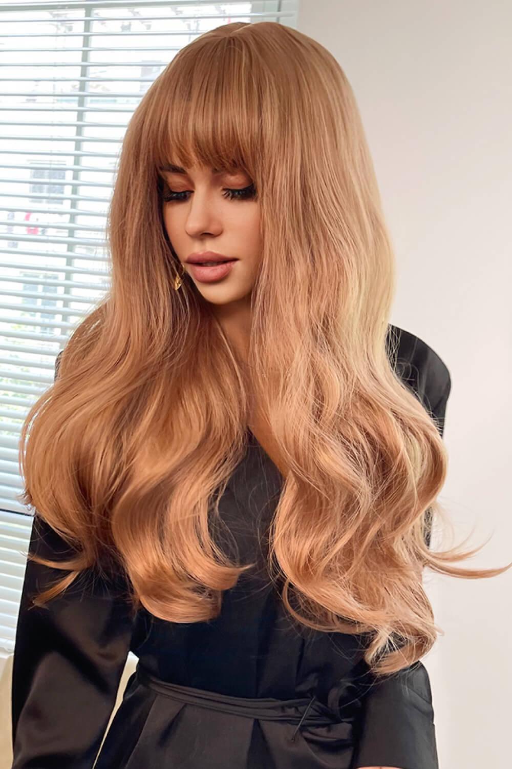 Full Machine Long Wave Synthetic Wigs 24'' BLUE ZONE PLANET