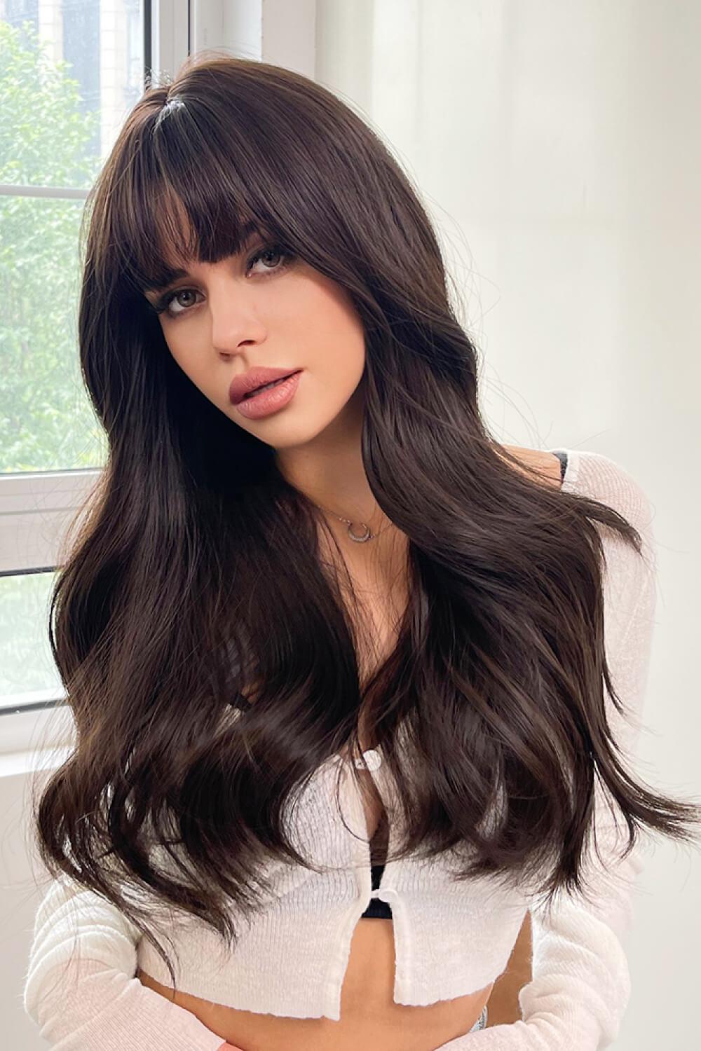 Full Machine Long Wave Synthetic Wigs 24'' BLUE ZONE PLANET