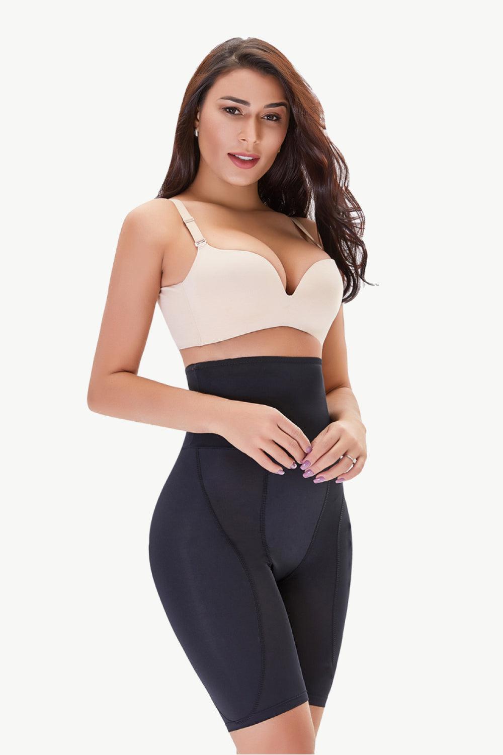 Full Size High Waisted Pull-On Shaping Shorts BLUE ZONE PLANET