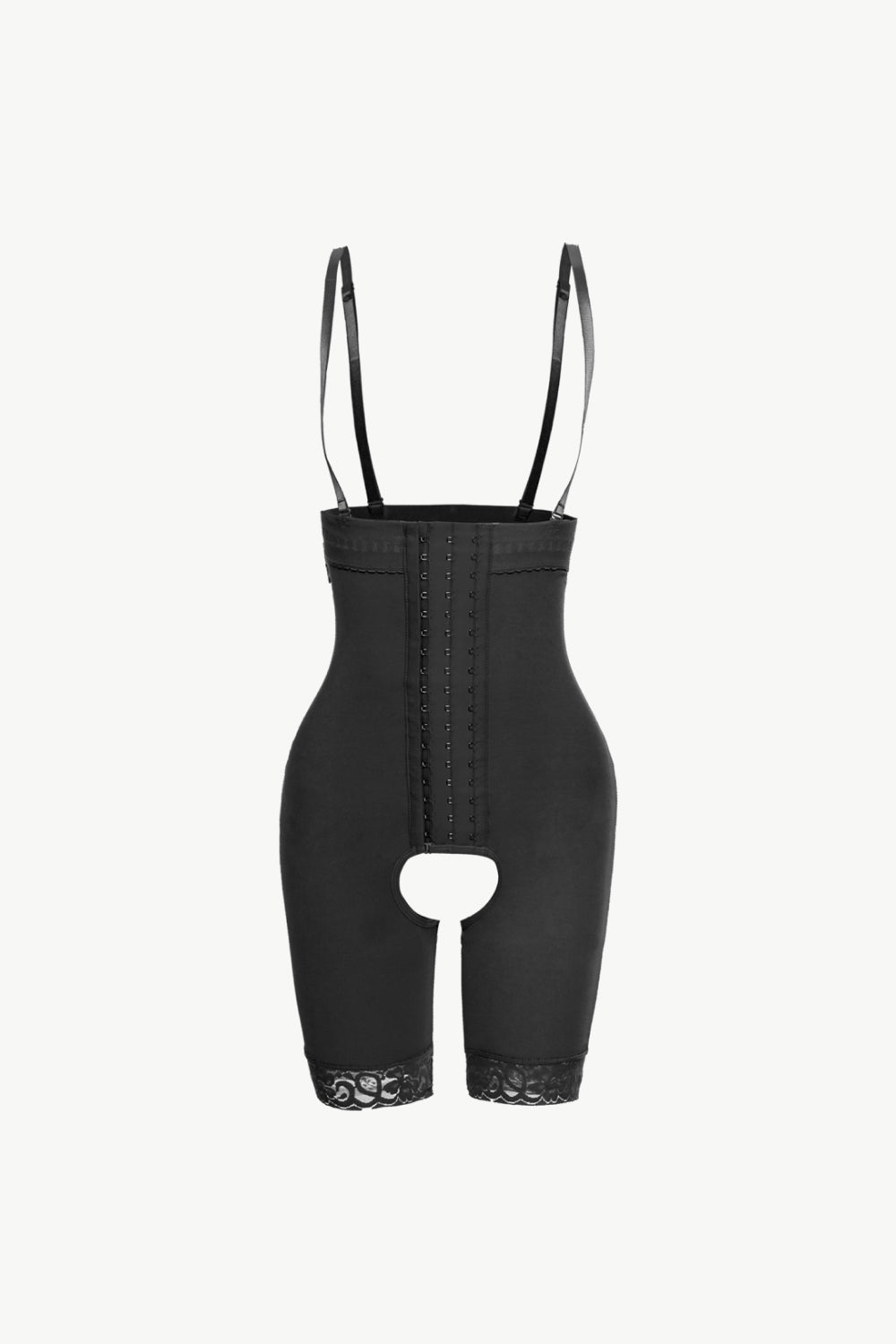 Full Size Hook-and-Eye Lace Trim Shaping Bodysuit BLUE ZONE PLANET