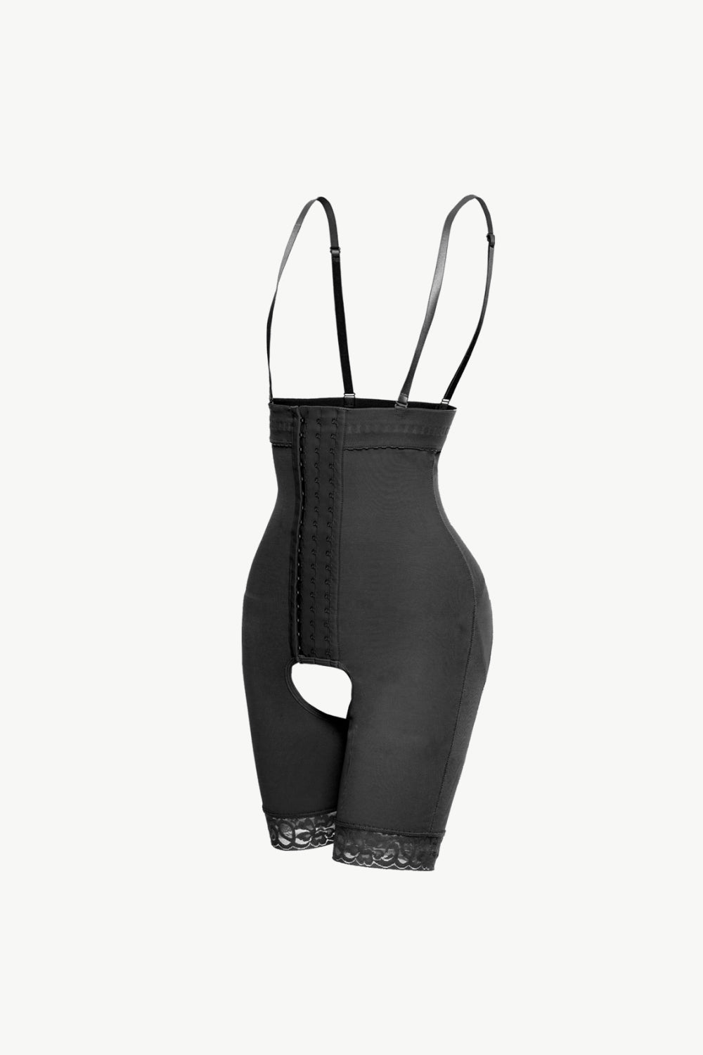 Full Size Hook-and-Eye Lace Trim Shaping Bodysuit BLUE ZONE PLANET
