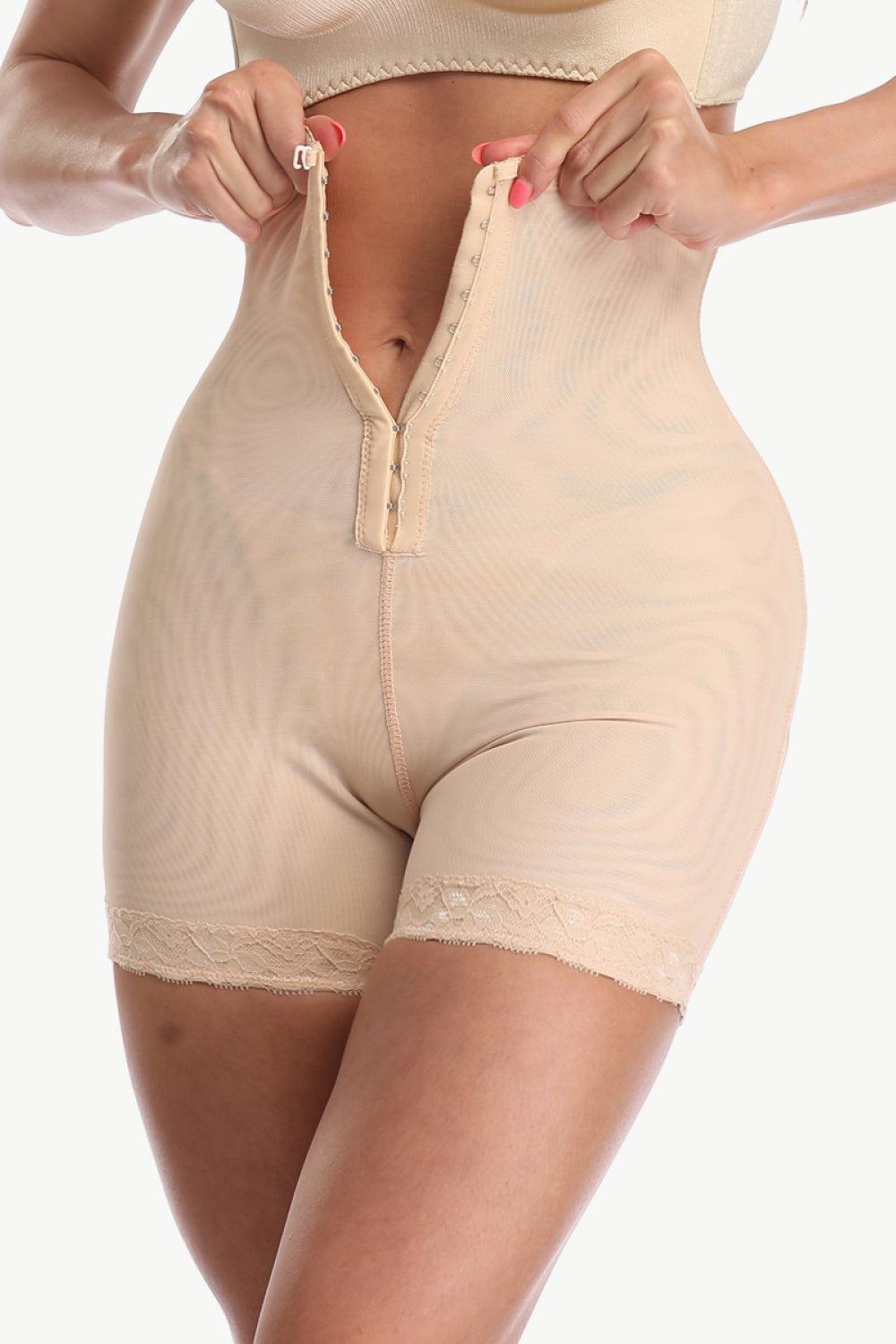 Full Size Hook-and-Eye Shaping Shorts BLUE ZONE PLANET