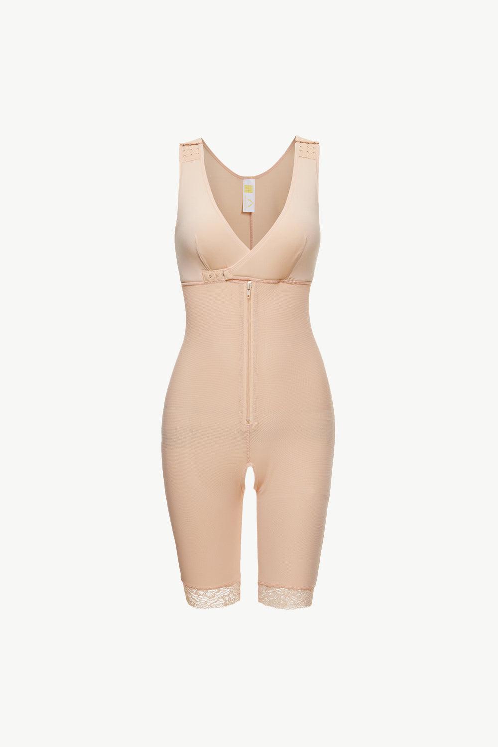 Full Size Lace Trim Shapewear with Zipper BLUE ZONE PLANET