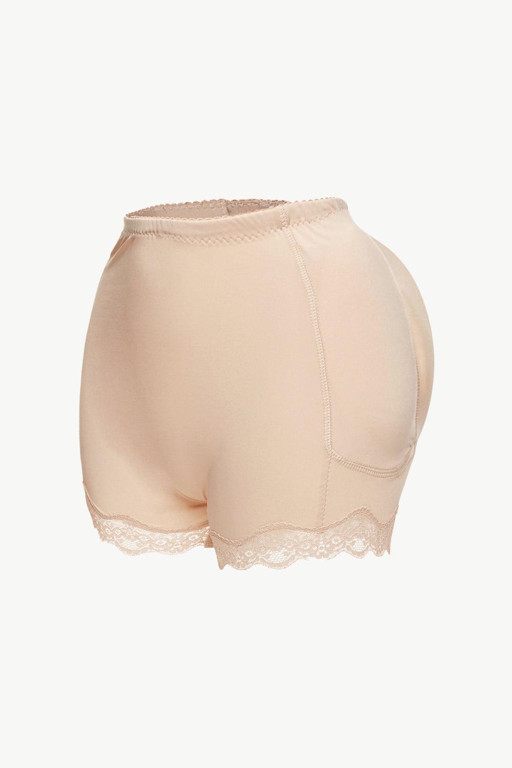 Full Size Lace Trim Shaping Shorts BLUE ZONE PLANET