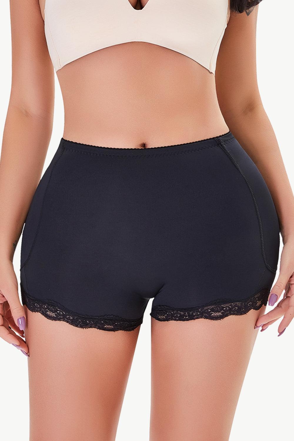 Full Size Lace Trim Shaping Shorts BLUE ZONE PLANET