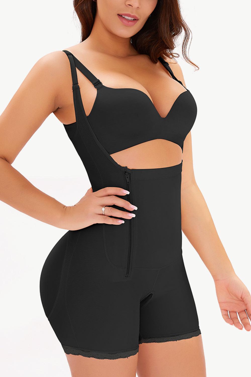 Full Size Side Zipper Under-Bust Shaping Bodysuit BLUE ZONE PLANET