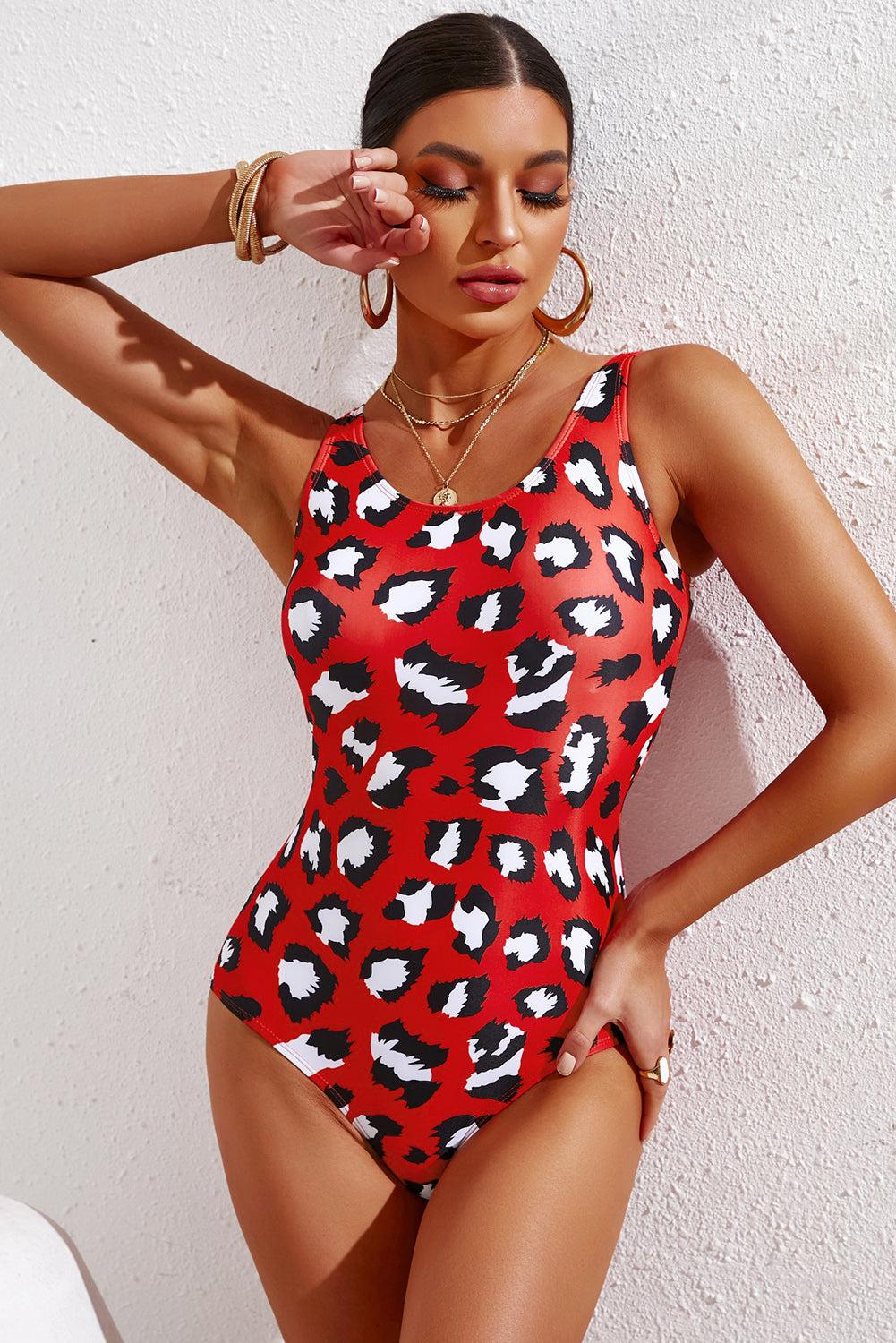 Full Size Tie-Dye Crisscross Back One-Piece Swimsuit BLUE ZONE PLANET