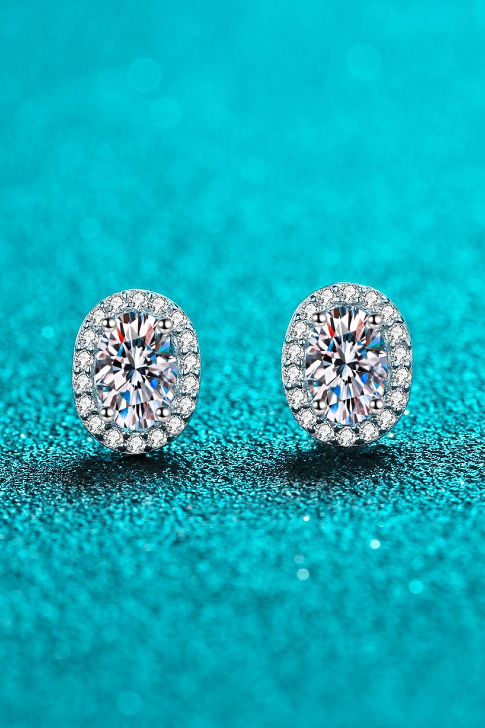 Future Style 1 Carat Moissanite Stud Earrings BLUE ZONE PLANET