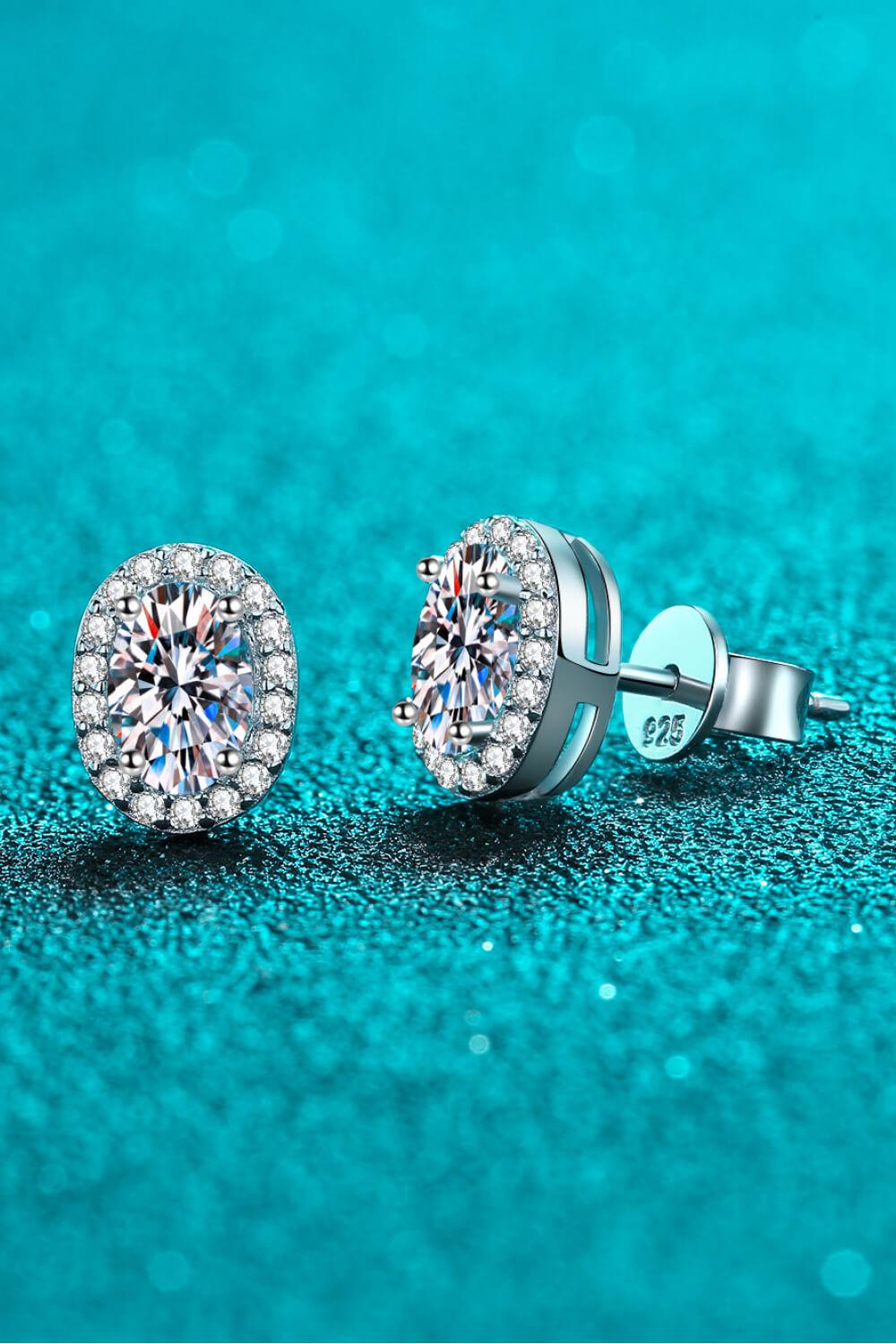 Future Style 1 Carat Moissanite Stud Earrings BLUE ZONE PLANET