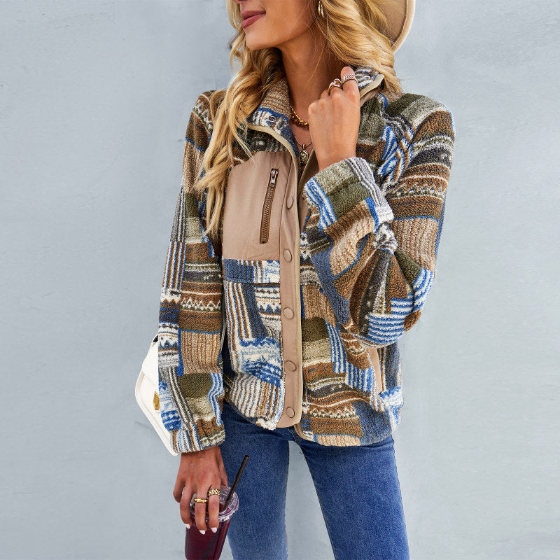 Blue Zone Planet | Raglan Long Sleeve Printed Jacket BLUE ZONE PLANET