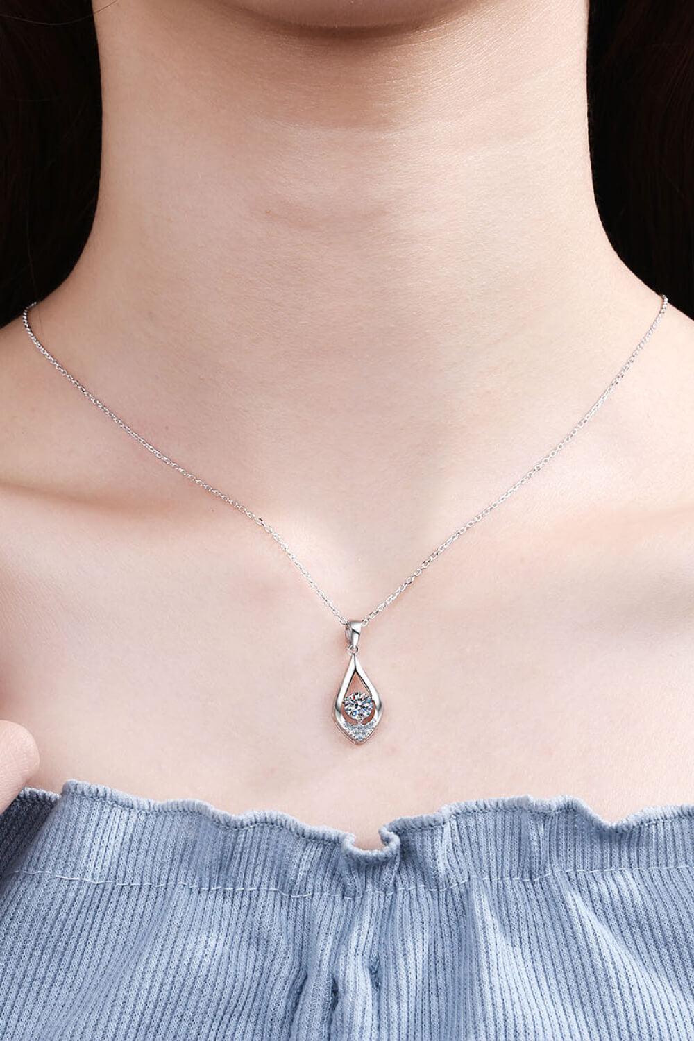 Glamorous Always Moissanite Pendant Necklace BLUE ZONE PLANET