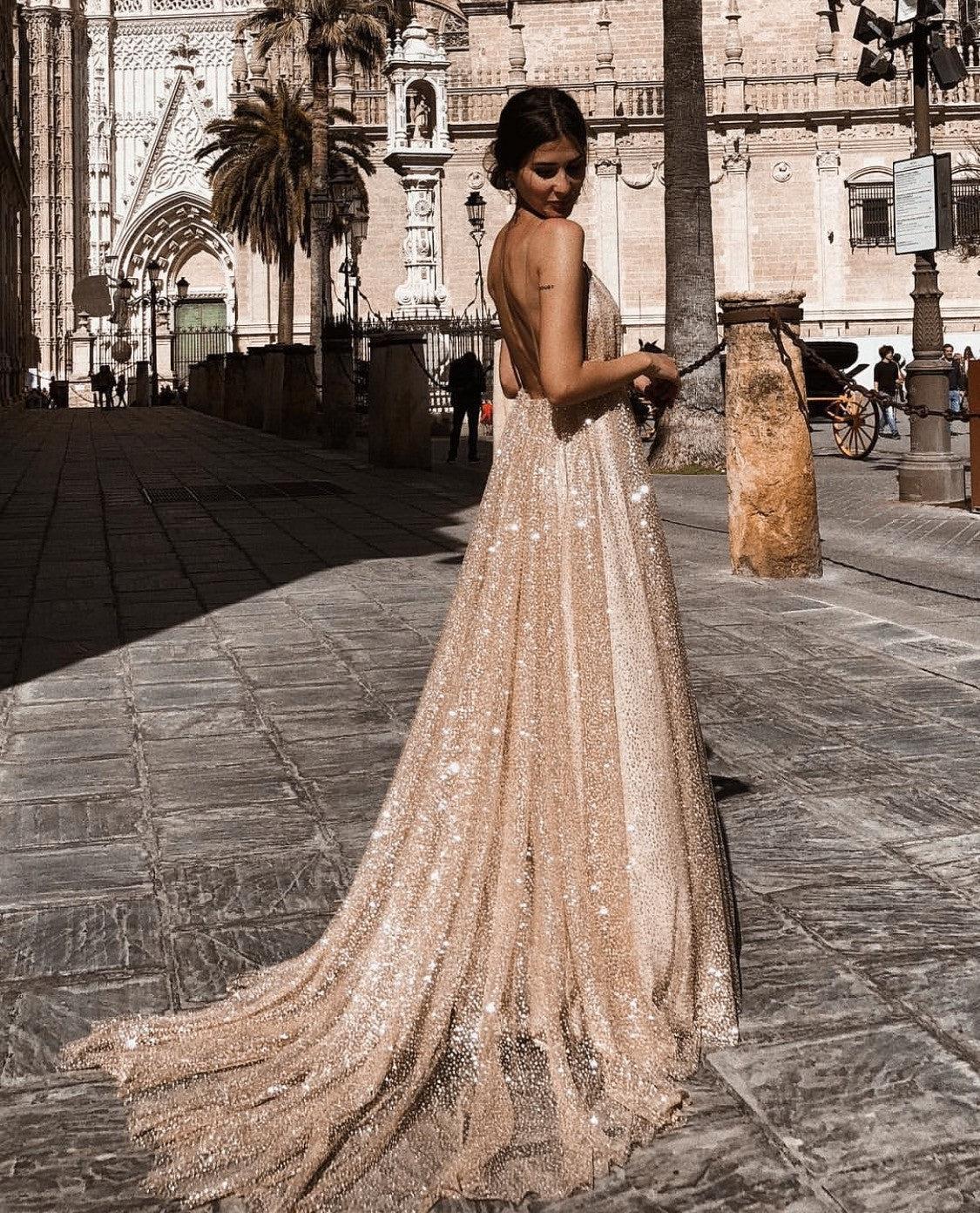 Glitter Evening Gown Floor Length Dresses Blue Zone Planet