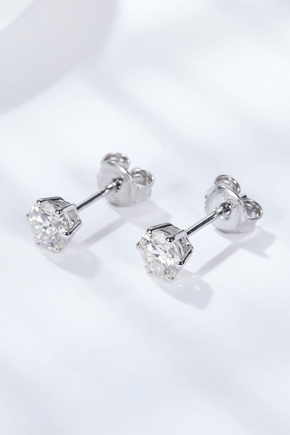 Good Days Ahead Moissanite Stud Earrings BLUE ZONE PLANET