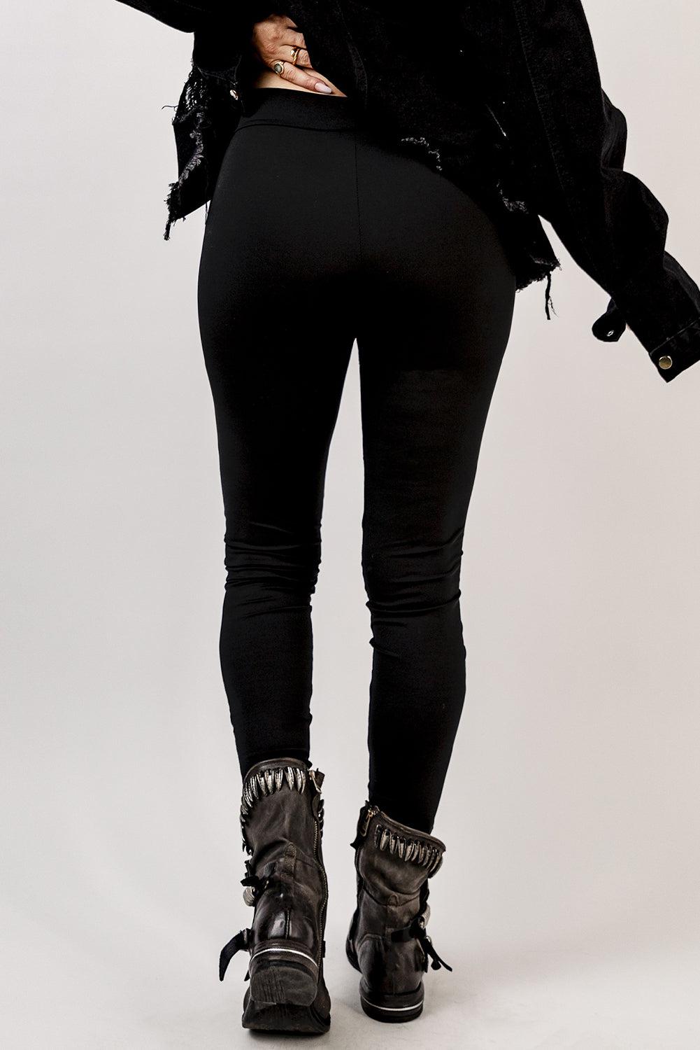 Grommet Lace Up Leggings BLUE ZONE PLANET