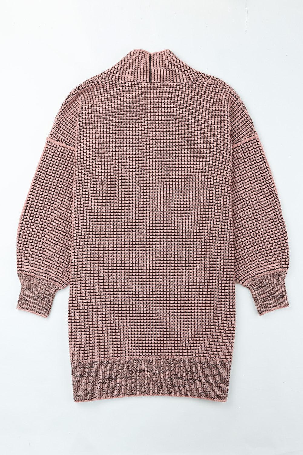 Heathered Open Front Longline Cardigan BLUE ZONE PLANET