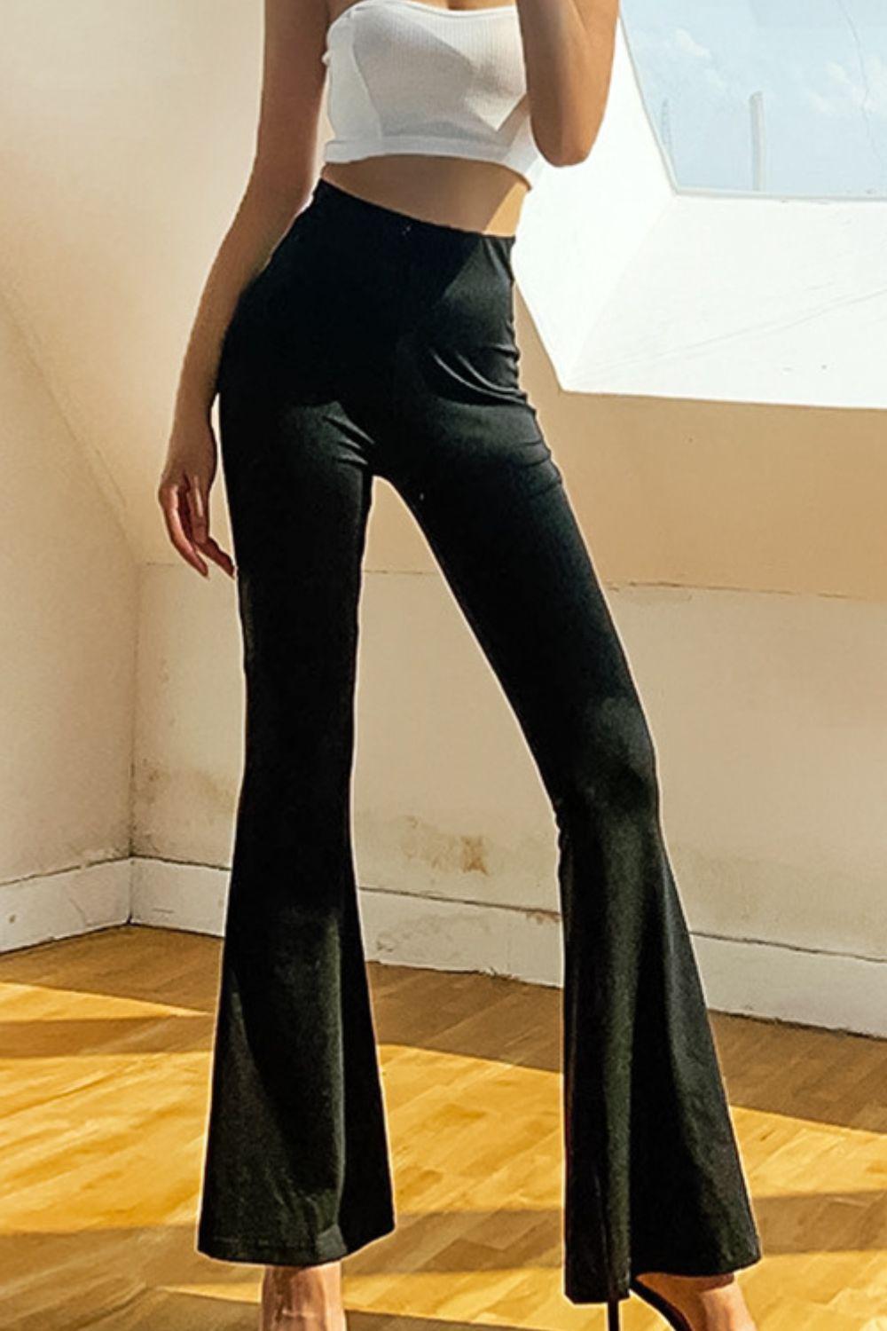 High Rise Flared Pants BLUE ZONE PLANET