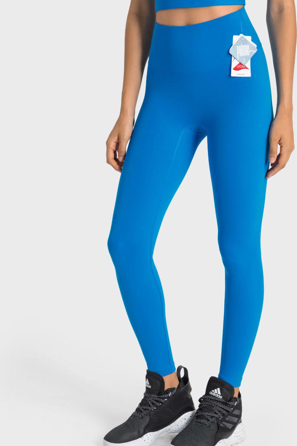 High-Rise Wide Waistband Yoga Leggings BLUE ZONE PLANET