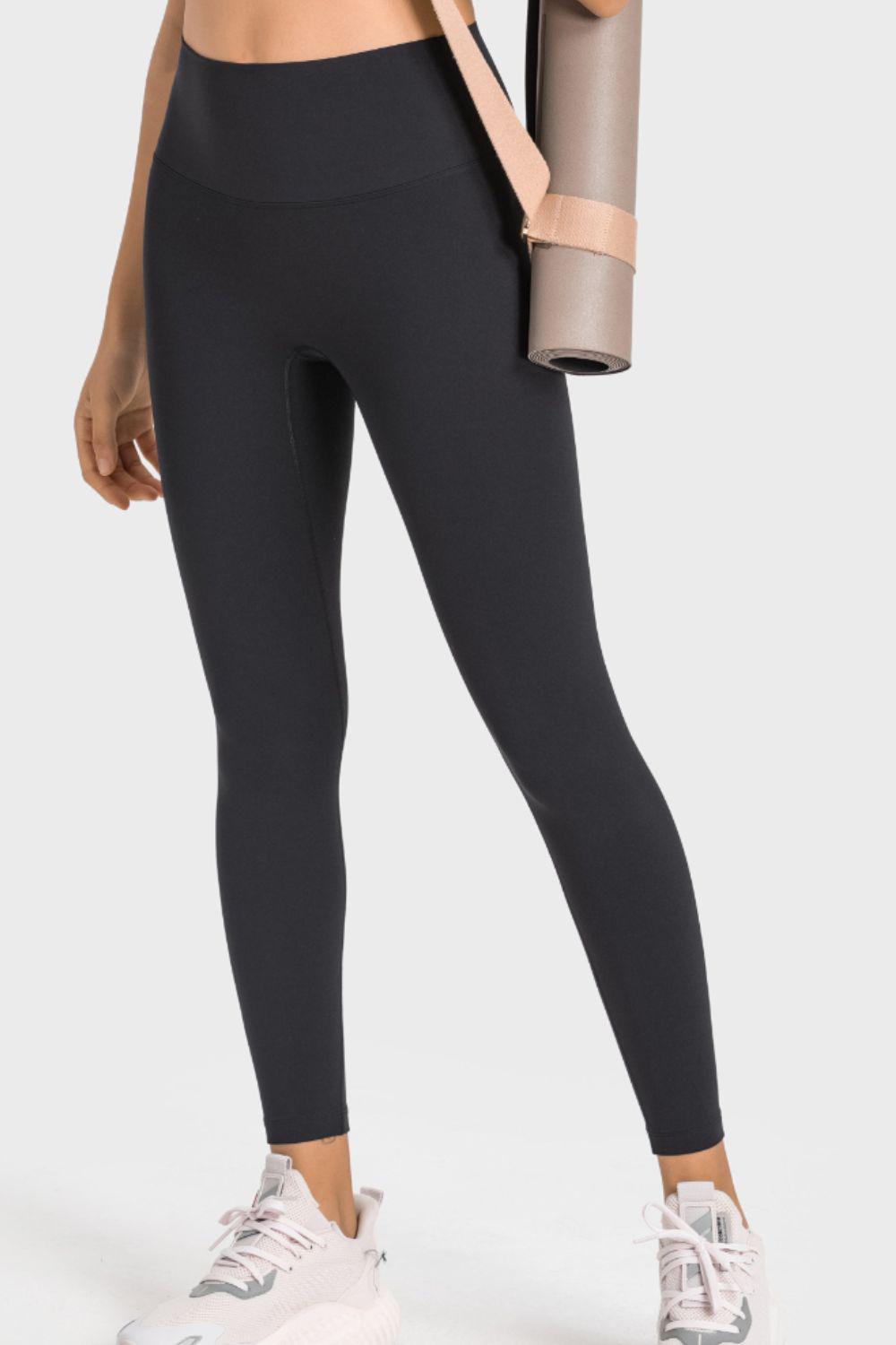 High-Rise Wide Waistband Yoga Leggings BLUE ZONE PLANET