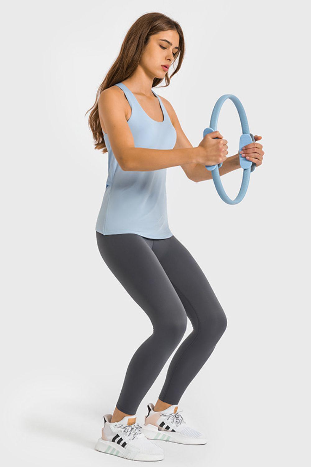 High Waist Ankle-Length Yoga Leggings BLUE ZONE PLANET