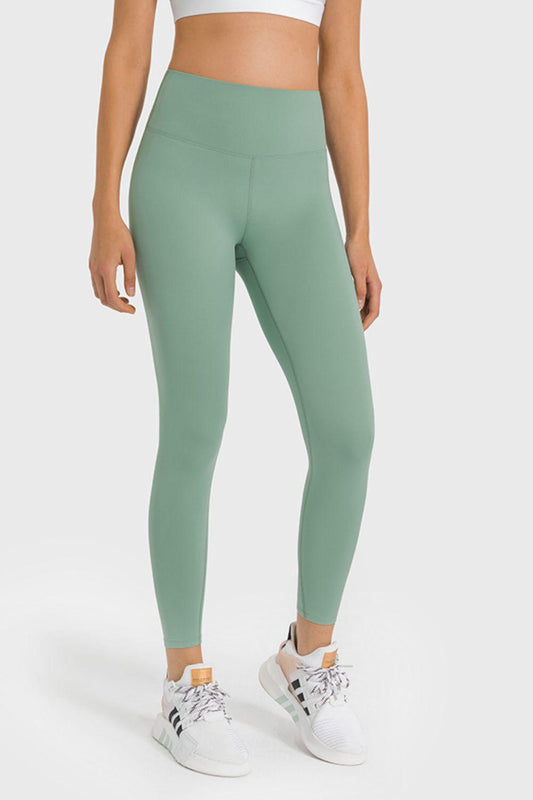 High Waist Ankle-Length Yoga Leggings BLUE ZONE PLANET