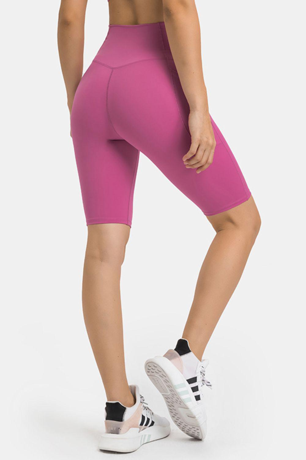 High Waist Biker Shorts with Pockets BLUE ZONE PLANET