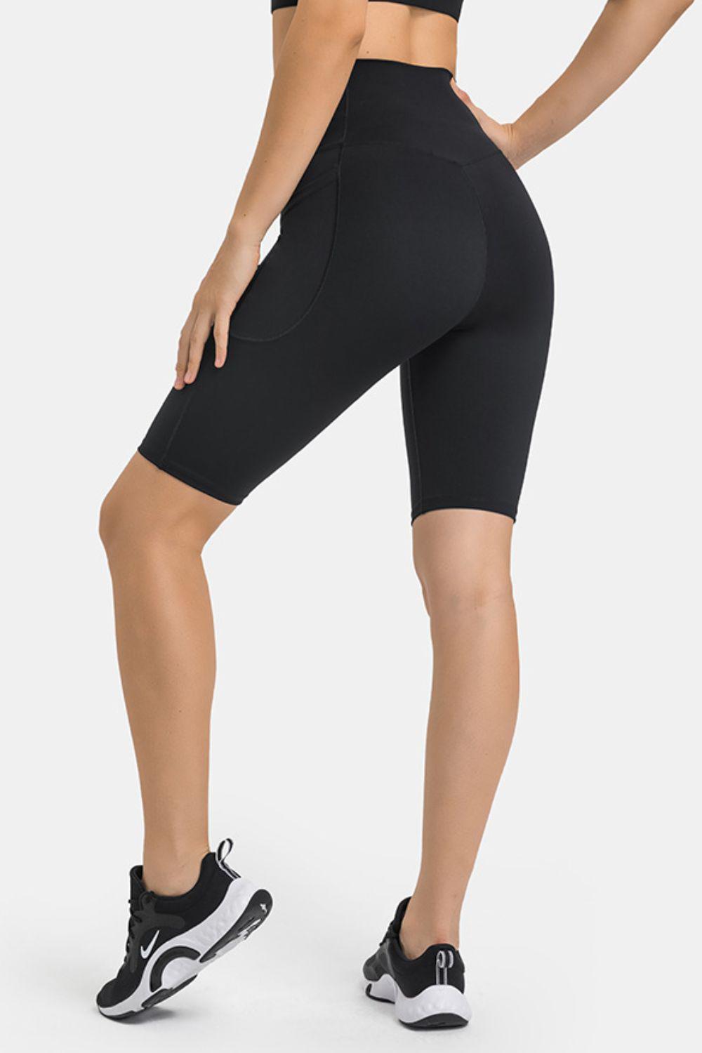 High Waist Biker Shorts with Pockets BLUE ZONE PLANET