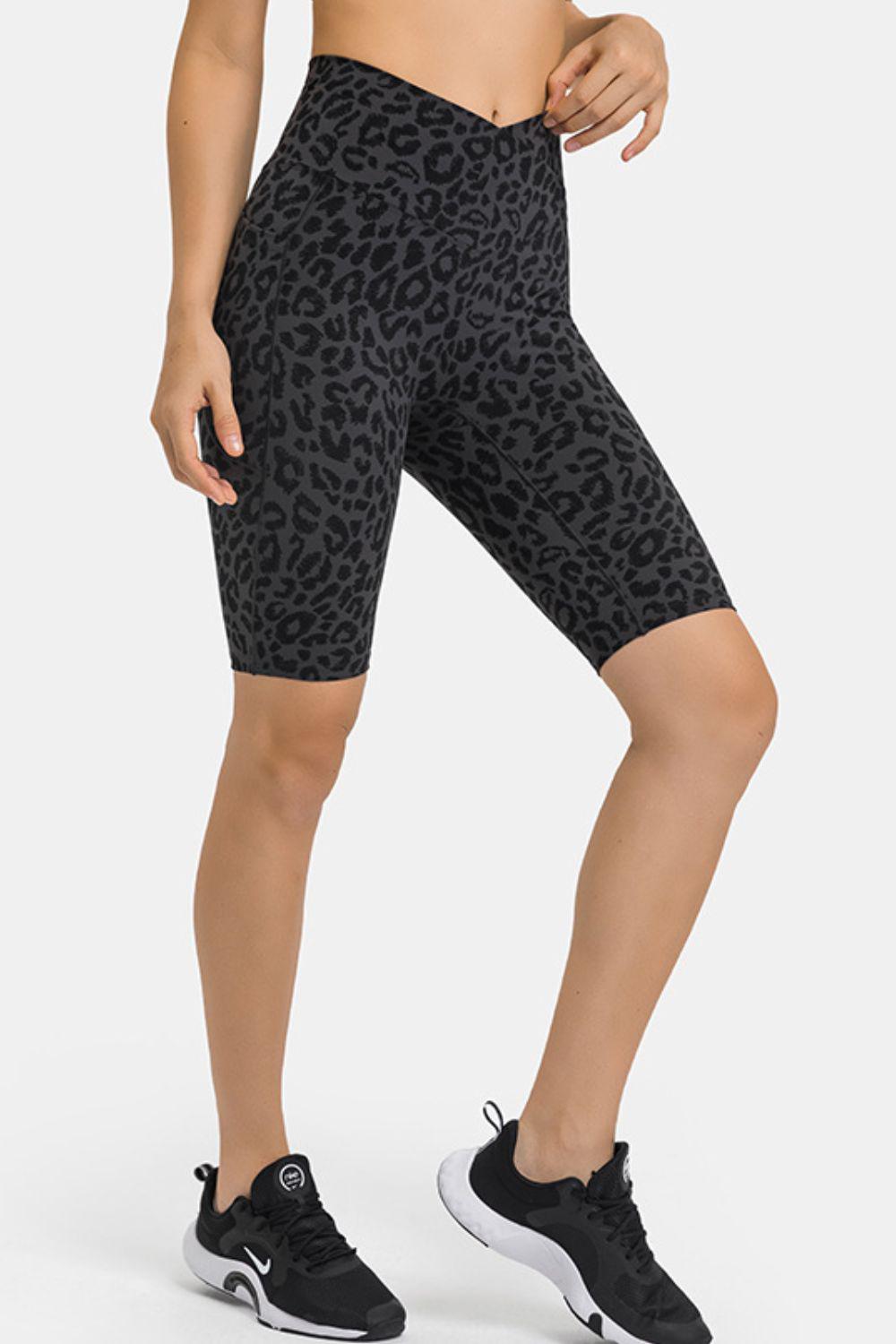 High Waist Biker Shorts with Pockets BLUE ZONE PLANET