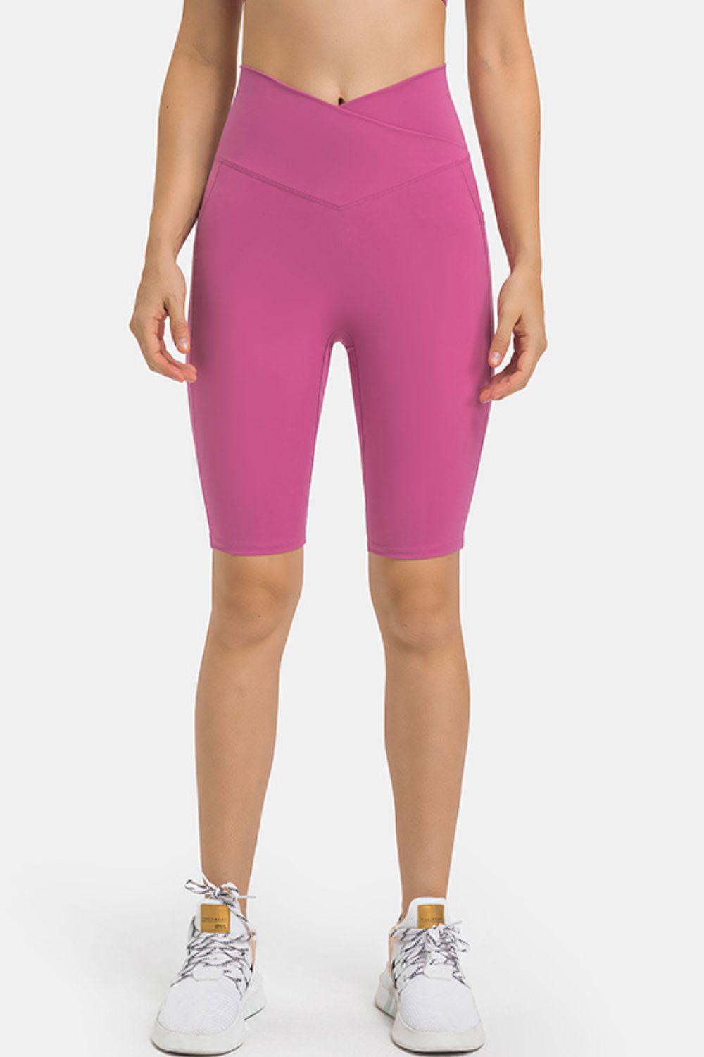 High Waist Biker Shorts with Pockets BLUE ZONE PLANET