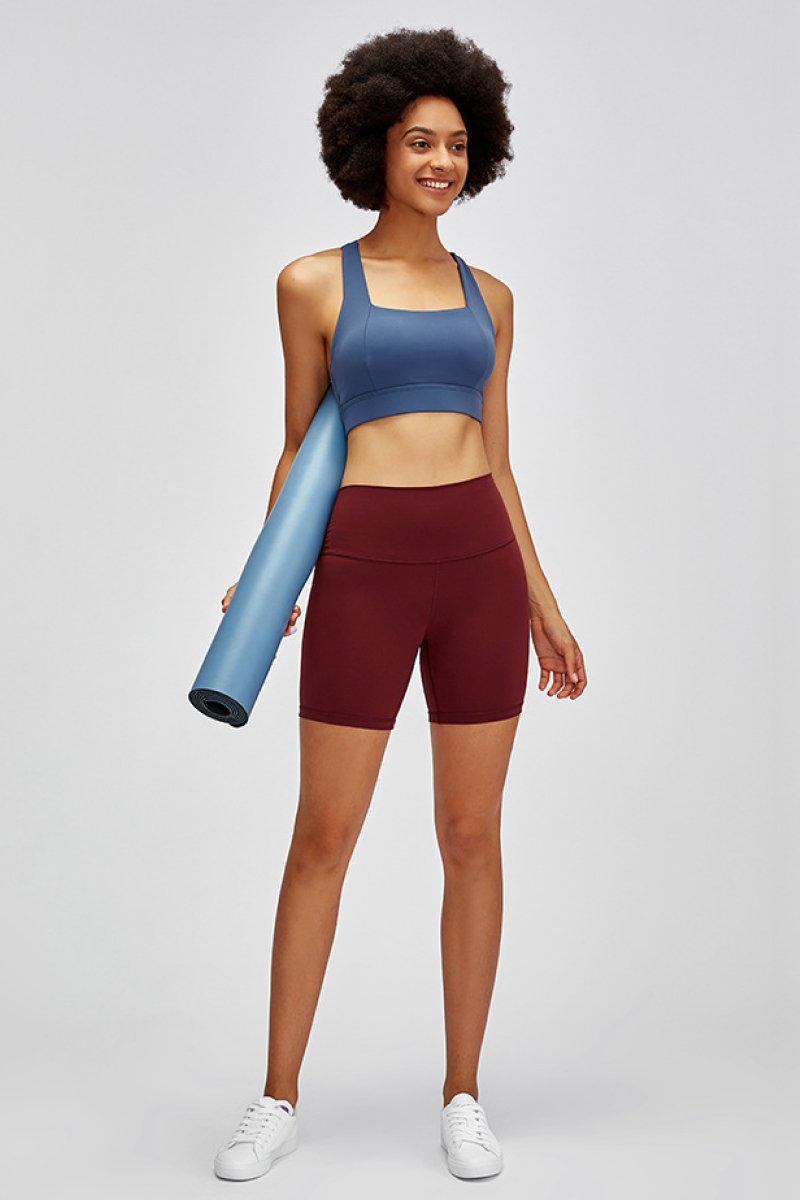 High Waist Training Shorts BLUE ZONE PLANET